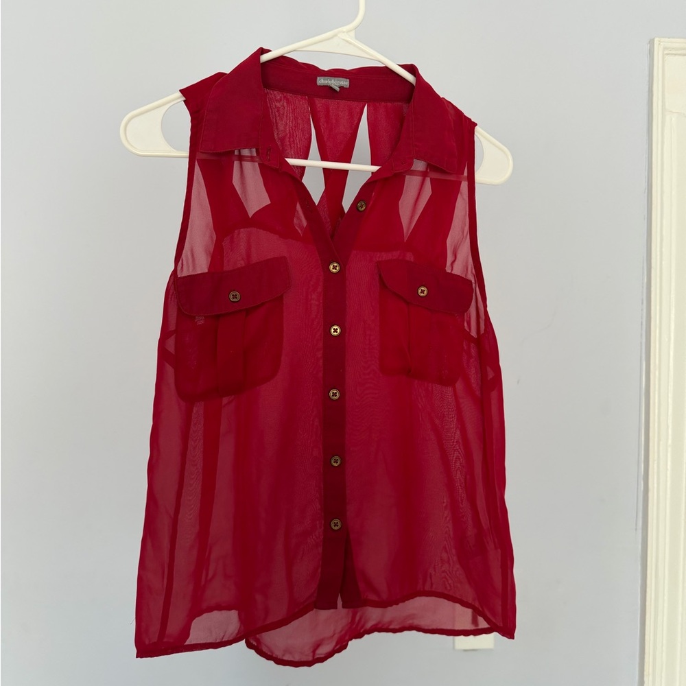 Charlotte Russe Ruby Sleeveless Blouse